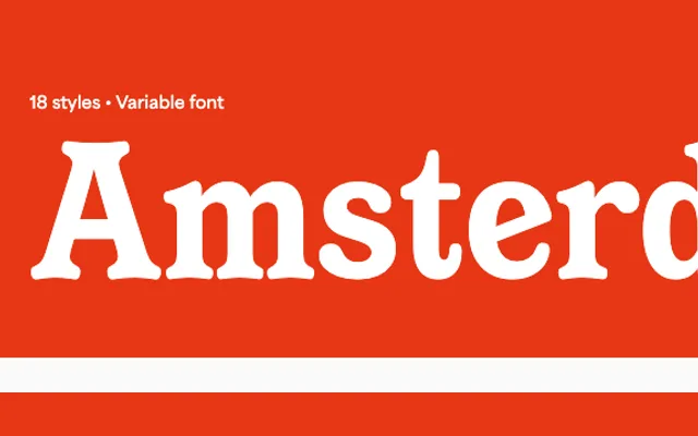 Amsterdam Serif specimen from Blaze Type