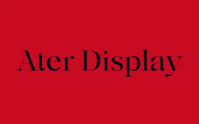 Ater Display specimen from Blaze Type