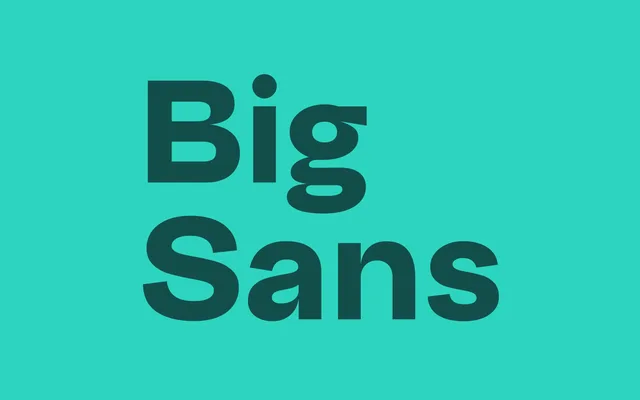 Big Sans specimen from Blaze Type