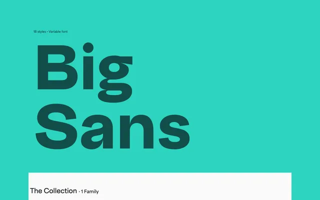 Big Sans specimen from Blaze Type