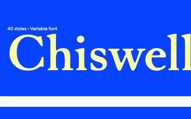 Chiswell specimen from Blaze Type