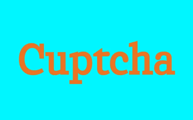 Cuptcha specimen from Blaze Type