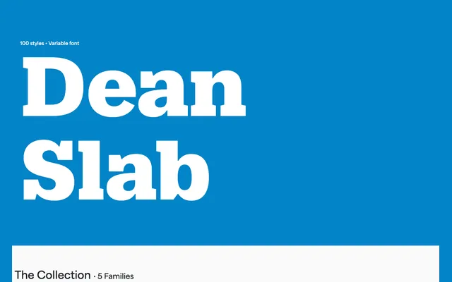 Dean Slab specimen from Blaze Type
