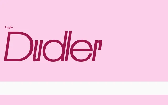 Dudler specimen from Blaze Type