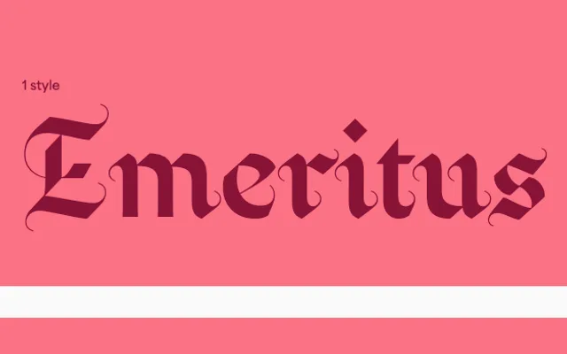 Emeritus specimen from Blaze Type