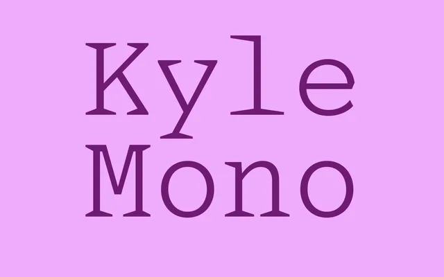 Kyle Mono specimen from Blaze Type
