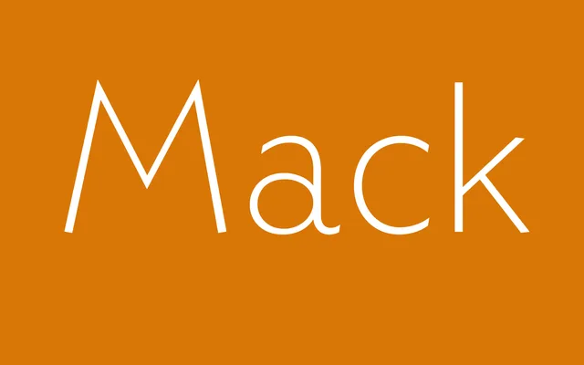 Mack specimen from Blaze Type