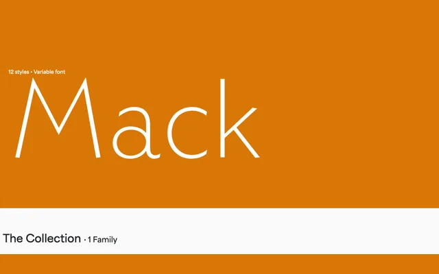 Mack specimen from Blaze Type