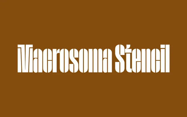 Macrosoma Stencil specimen from Blaze Type