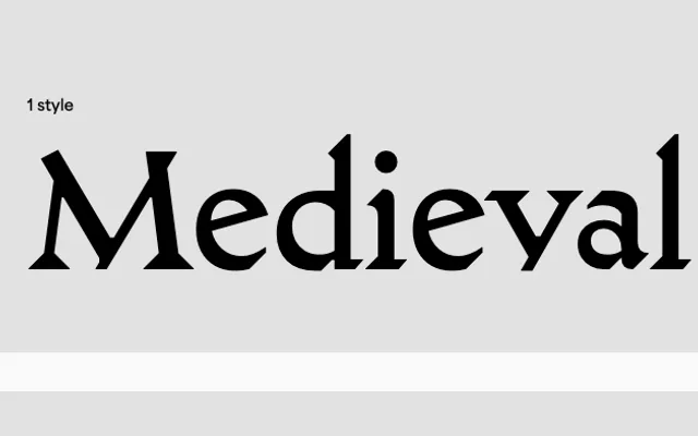 Medieval specimen from Blaze Type