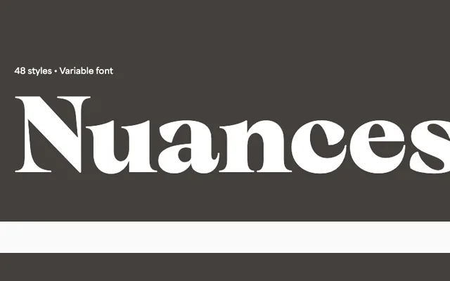 Nuances specimen from Blaze Type