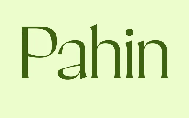 Pahin specimen from Blaze Type