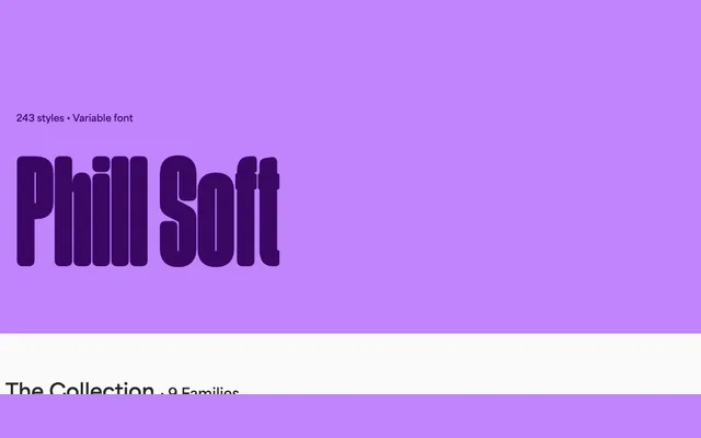 Phill Soft specimen from Blaze Type