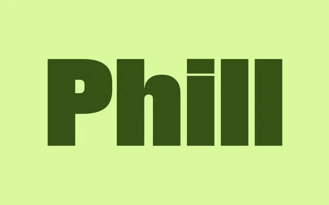 Phill specimen from Blaze Type
