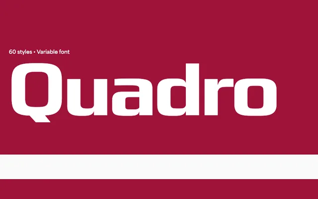 Quadro specimen from Blaze Type