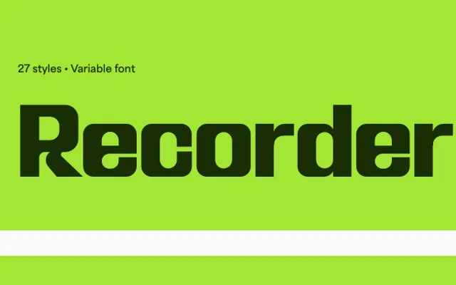 Recorder specimen from Blaze Type