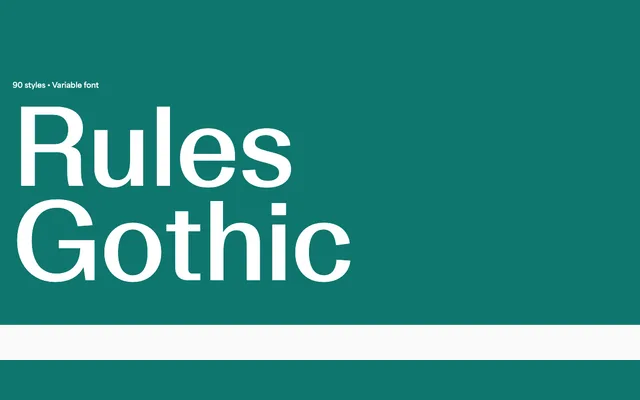 Rules Gothic specimen from Blaze Type