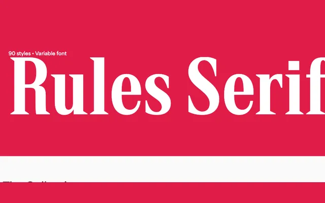 Rules Serif specimen from Blaze Type