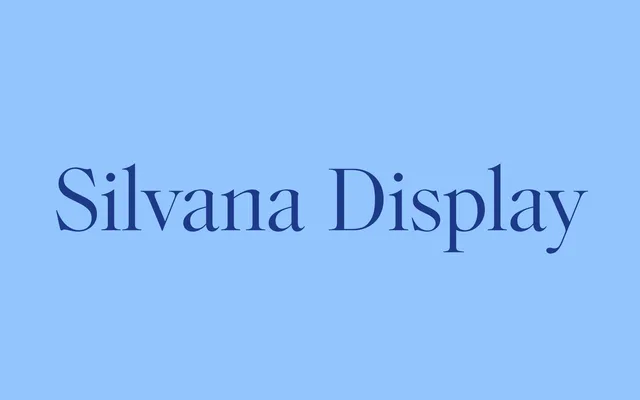 Silvana Display specimen from Blaze Type