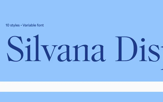 Silvana Display specimen from Blaze Type