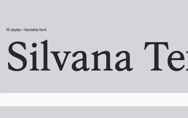 Silvana Text specimen from Blaze Type