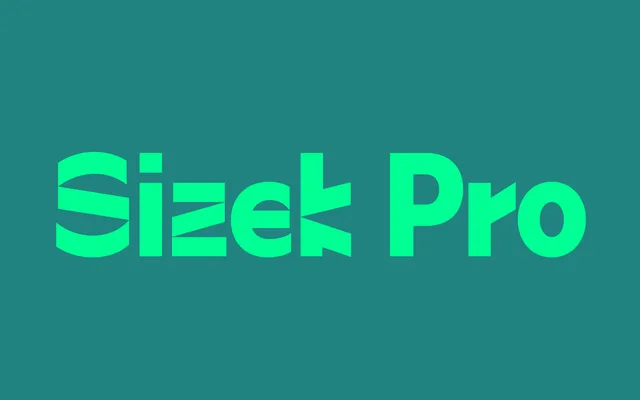 Sizek Pro specimen from Blaze Type