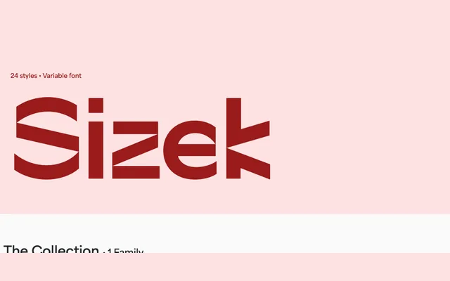 Sizek specimen from Blaze Type
