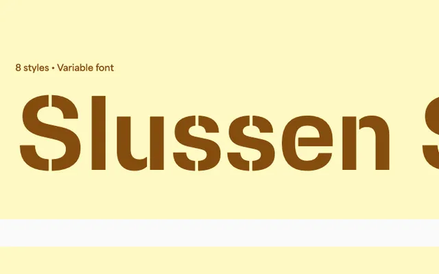 Slussen Stencil specimen from Blaze Type