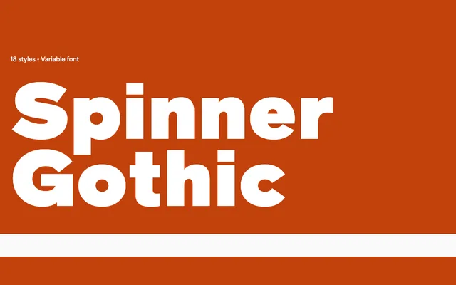 Spinner Gothic specimen from Blaze Type