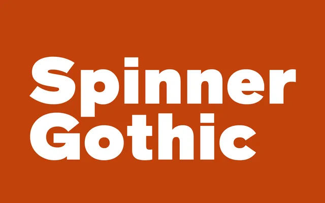 Spinner Gothic specimen from Blaze Type