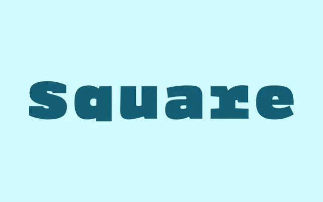 Square specimen from Blaze Type