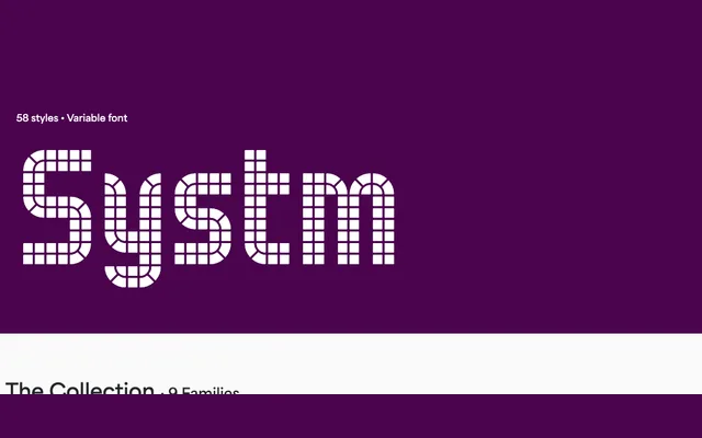 Systm specimen from Blaze Type