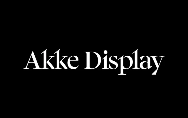 Akke Display specimen from Bloom Type