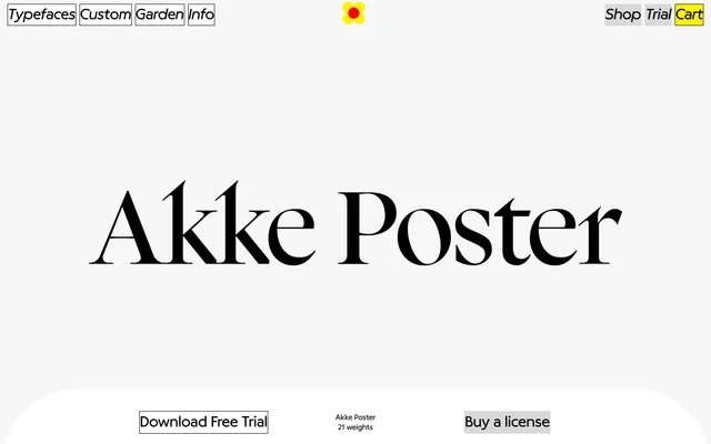Akke Poster specimen from Bloom Type
