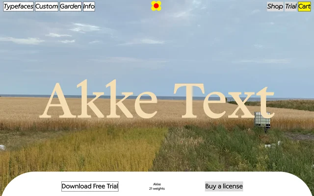 Akke Text specimen from Bloom Type