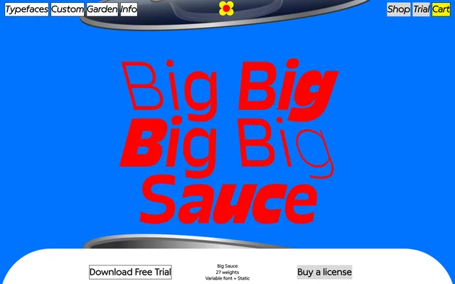 Big Sauce specimen from Bloom Type