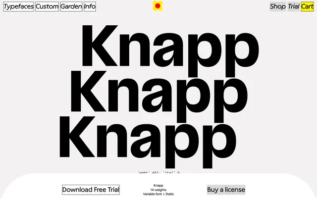 Knapp specimen from Bloom Type