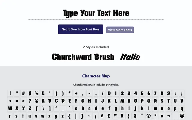 Churchward Brush specimen from BluHead Studio