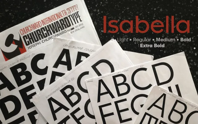 Churchward Isabella specimen from BluHead Studio