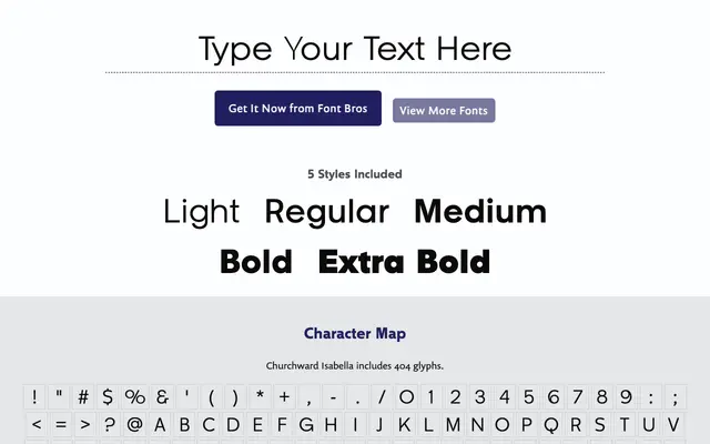 Churchward Isabella specimen from BluHead Studio