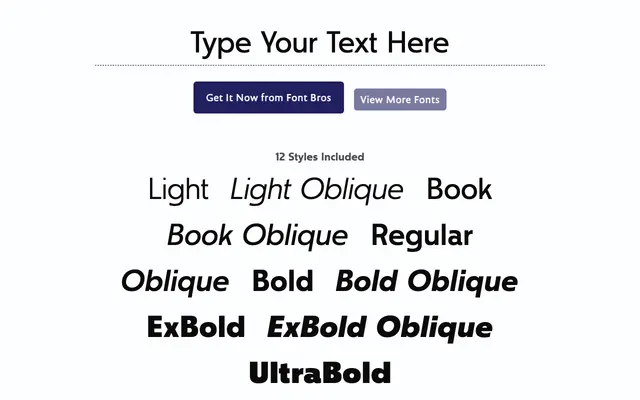 Churchward Typestyle specimen from BluHead Studio