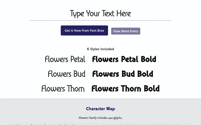 Flowers Family specimen from BluHead Studio