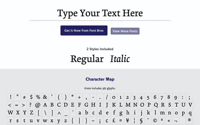 Krete specimen from BluHead Studio