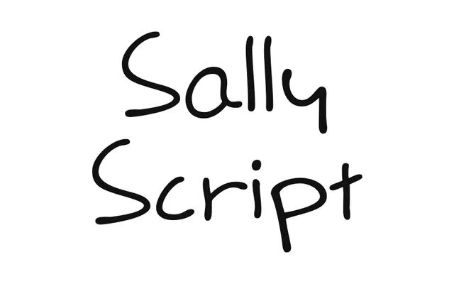 Sally Script specimen from BluHead Studio