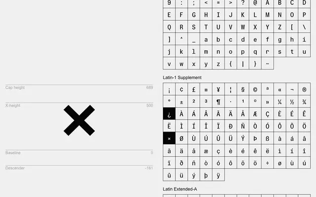 True Sans Mono specimen from Bold Decisions
