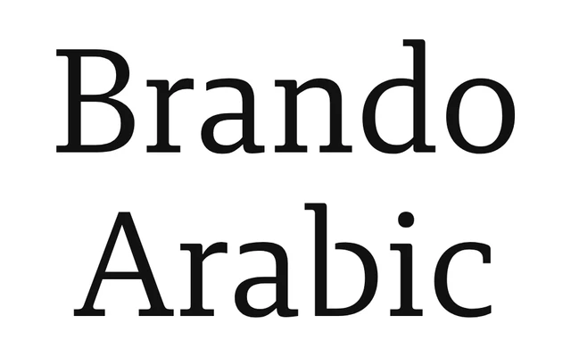 Brando Arabic specimen from Bold Monday