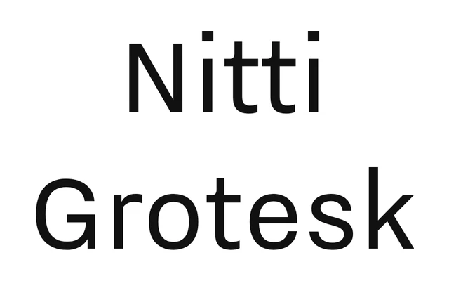 Nitti Grotesk specimen from Bold Monday