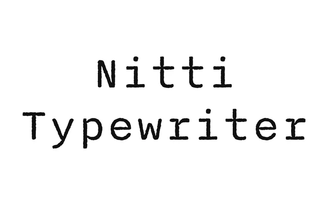 Nitti Typewriter specimen from Bold Monday