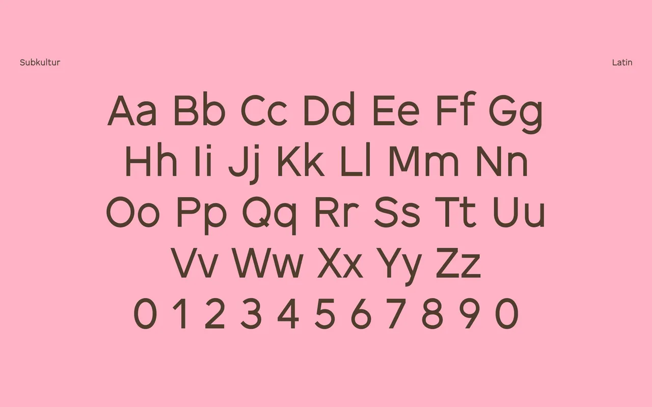 Subkultur specimen from Bolditalic
