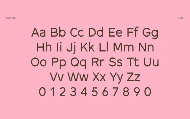 Subkultur specimen from Bolditalic